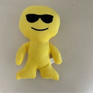 NWOT Rare Vintage Smiley Emoji Wearing Sunglasses Full Body Plush Stuffed Animal